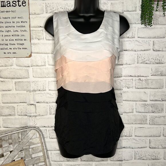 Style & Co Ruffled Tiered Tank Top Shirt Size Medium - Picture 2 of 5